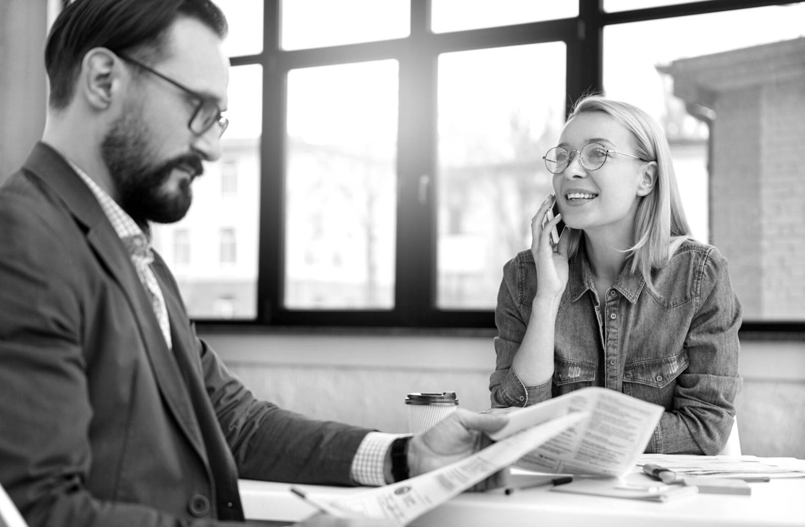 Professional business consultation showing collaborative approach to cash flow planning